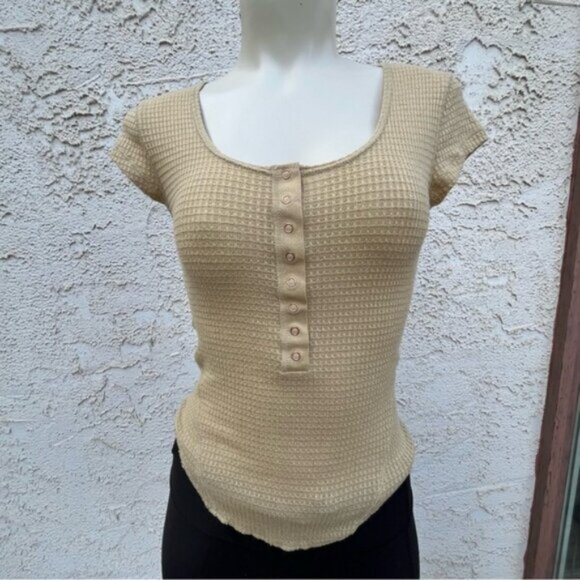 Free People Intimately One Of The Girls Baby Tee Ginger Sugar XS - Picture 3 of 10